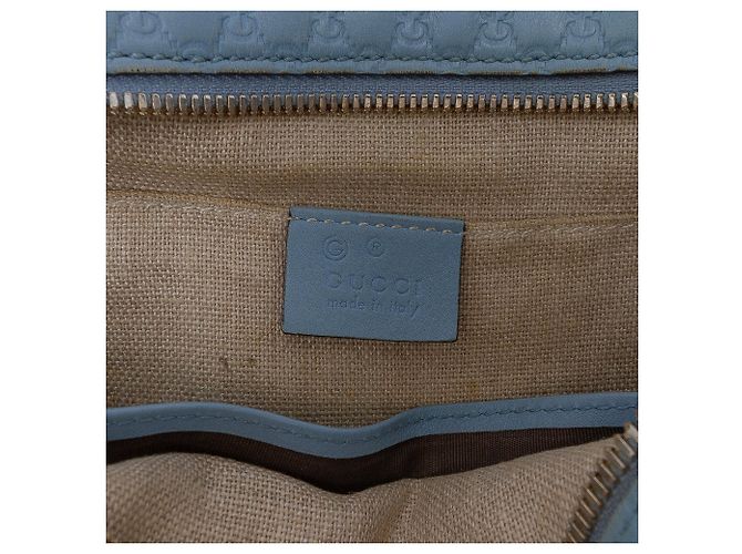 Borsa a tracolla blu Gucci Mini Microguccissima Bree - vista 5