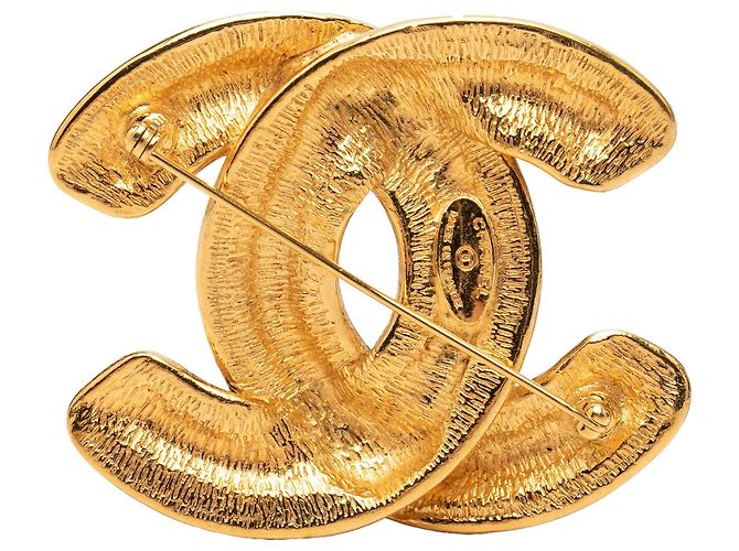 Chanel CC gesteppte Brosche vergoldet Golden - Ansicht 2