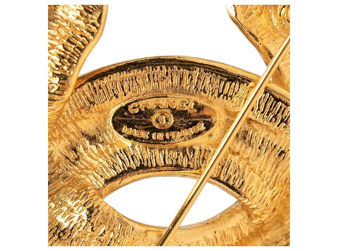 Chanel CC gesteppte Brosche vergoldet Golden - Ansicht 3