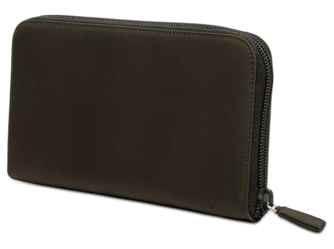 Cartera Zip Around Prada Tessuto verde - vista 2