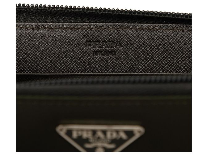 Cartera Zip Around Prada Tessuto verde - vista 5