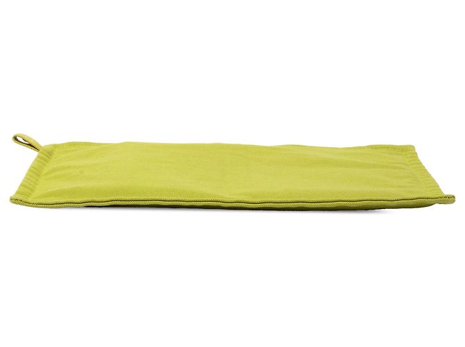 Pochette con zip Hermès Toile Bora Bora Green GM Verde - vista 3