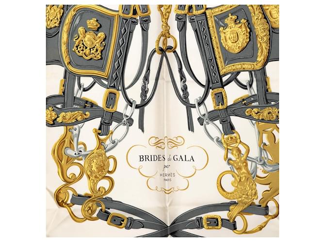 Sciarpa in seta Hermès Brides de Gala 90 rosa - vista 5