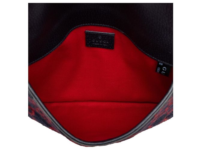 Borsa a tracolla slim in lana GG Gucci nera Nero - vista 4
