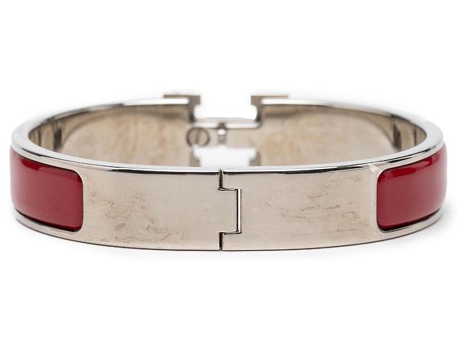 Hermès Clic H Armband schmal Email Rot PM - Ansicht 3