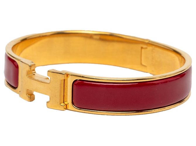 Hermès Clic H Armband schmal Email Rot PM - Ansicht 2