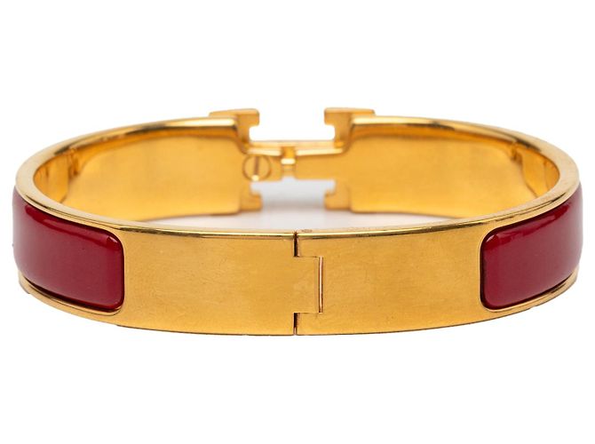 Hermès Clic H Armband schmal Email Rot PM - Ansicht 3