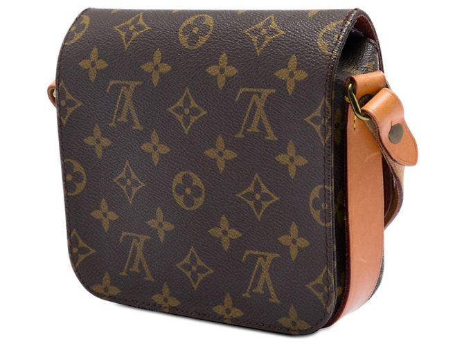 Borsa a tracolla marrone Louis Vuitton Monogram Cartouchiere PM - vista 2
