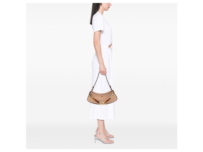 Borsa Swing in pelle Fendi O Lock rosa - vista 7
