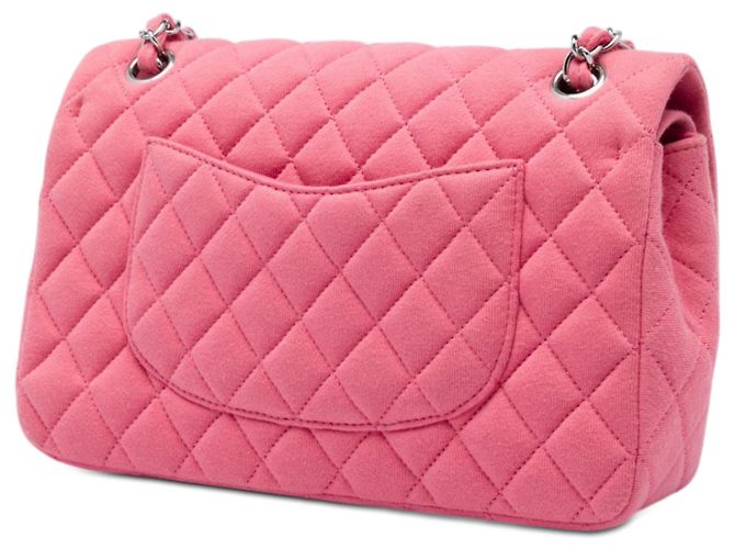 Borsa a tracolla Chanel Medium Classic Jersey Double Flap Rosa - vista 2
