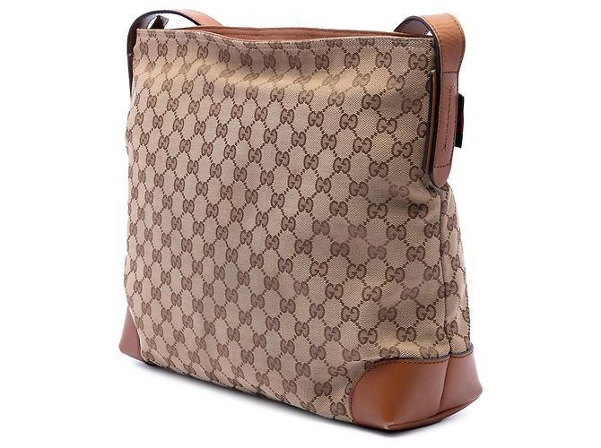 Borsa a tracolla Gucci GG Canvas Web beige - vista 2