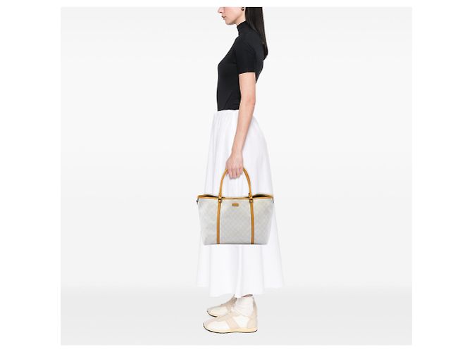 Borsa Tote Joy GG Supreme grande bianca Gucci Bianco - vista 6
