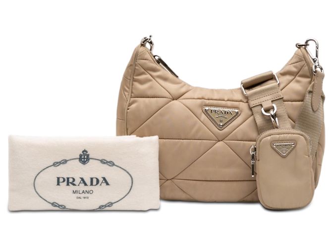 Borsa a tracolla Prada Quilted Re Nylon Padded Re Edition 2005 Beige - vista 7