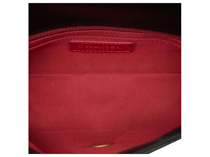 Borsa a tracolla Chanel Mini Rectangular Classic Lambskin Romance Single Flap nera Nero - vista 4