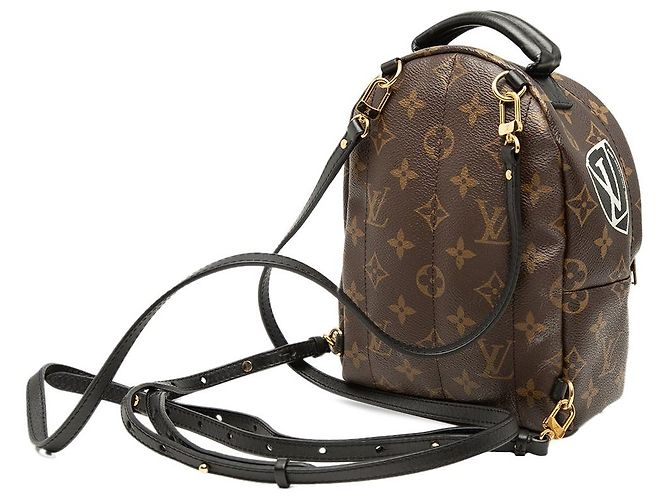Zaino Louis Vuitton Monogram World Tour Mini Palm Springs marrone - vista 2