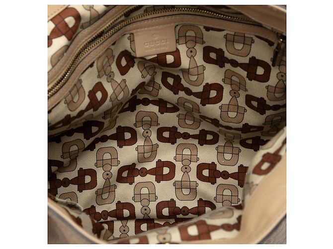 Borsa Gucci Medium Guccissima Web Britt marrone - vista 4