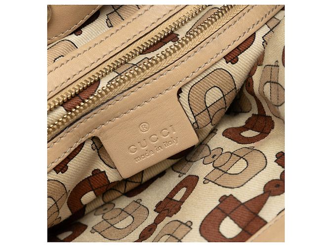 Borsa Gucci Medium Guccissima Web Britt marrone - vista 5