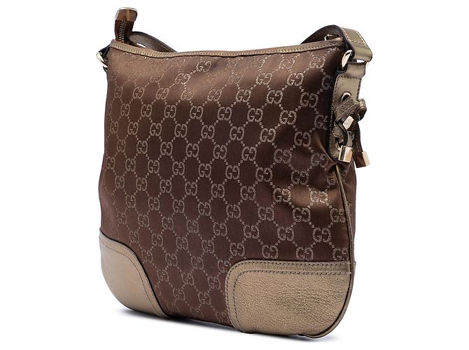 Borsa a tracolla Gucci GG Canvas Princy marrone - vista 2