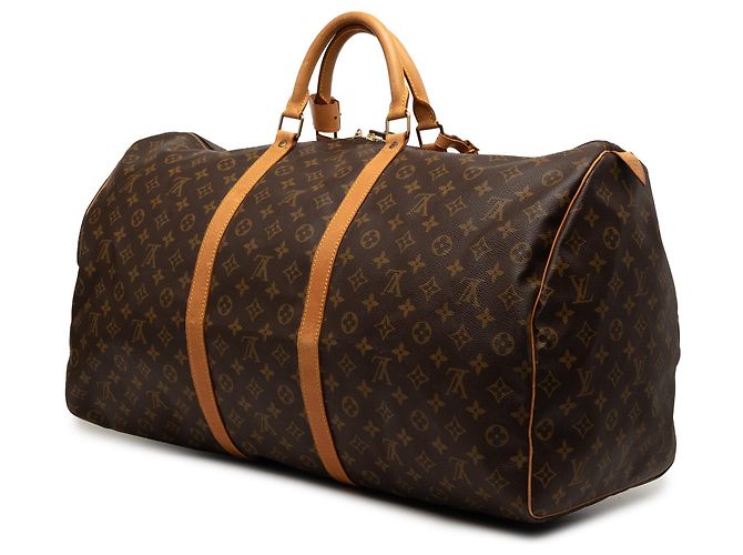 Borsa da viaggio marrone Louis Vuitton Monogram Keepall 60 - vista 2