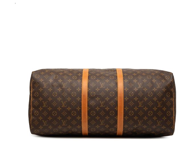Borsa da viaggio marrone Louis Vuitton Monogram Keepall 60 - vista 3
