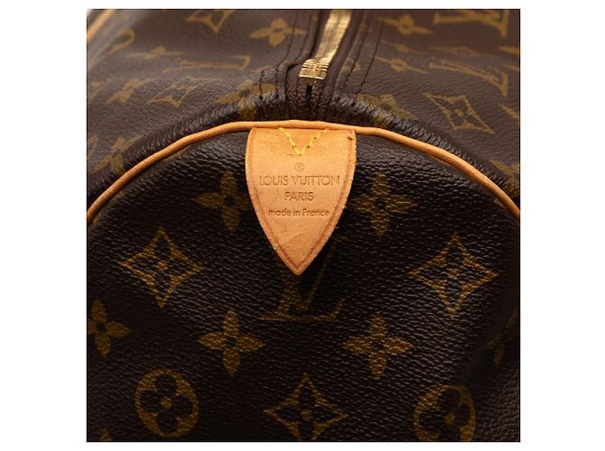 Borsa da viaggio marrone Louis Vuitton Monogram Keepall 60 - vista 5