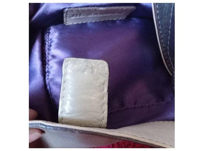 Borsa Hobo in pelle beige Jil Sander Nero Porpora - vista 10