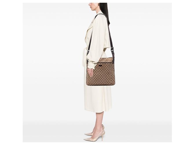 Borsa a tracolla Gucci GG Canvas beige - vista 6