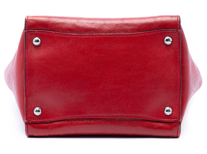 Borsa satchel in pelle di vitello lucida rossa Prada Rosso - vista 3