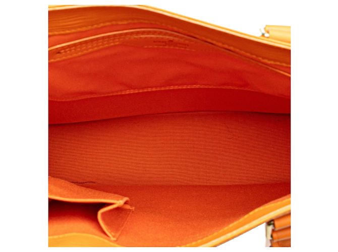 Borsa Tote Orange Louis Vuitton Epi Sac Plat PM Arancione - vista 4