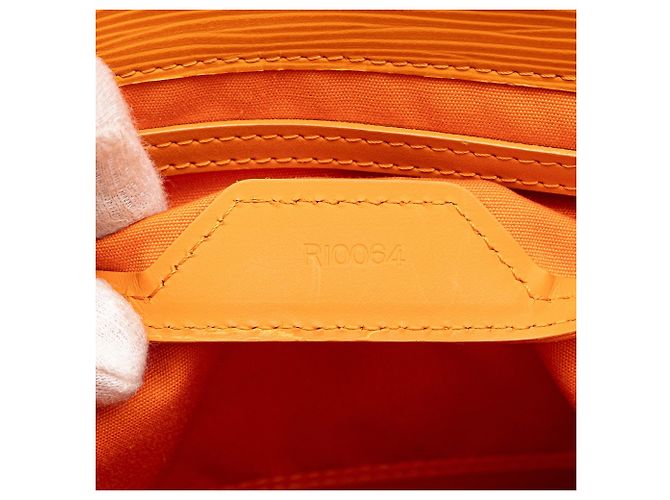 Borsa Tote Orange Louis Vuitton Epi Sac Plat PM Arancione - vista 6