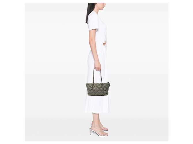 Tote Gray Chanel Paris Byzance Nylon Tweed On Stitch Grigio - vista 7