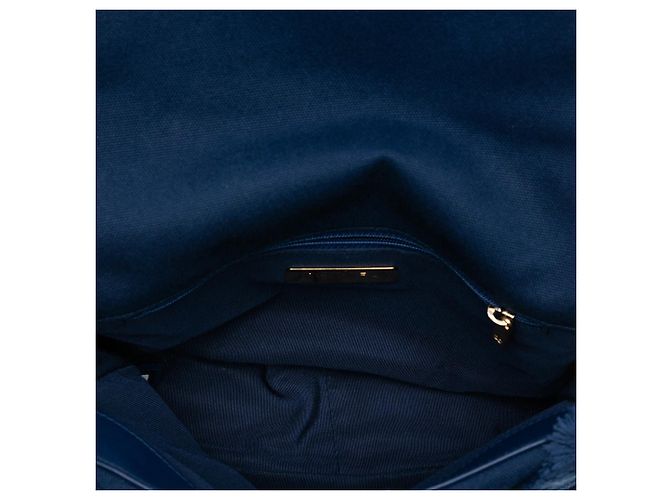 Bolso Chanel 19 de lona y algodón azul, tamaño Medium - vista 4