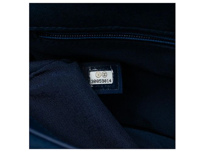 Bolso Chanel 19 de lona y algodón azul, tamaño Medium - vista 6