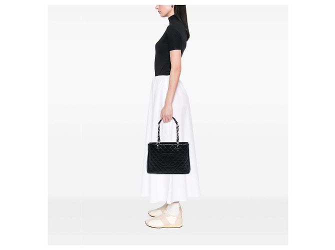 Tote Grand Shopping in Caviar nero Chanel - vista 7