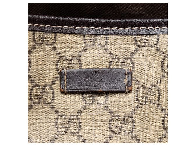 Tote verticale Gucci GG Supreme beige - vista 5