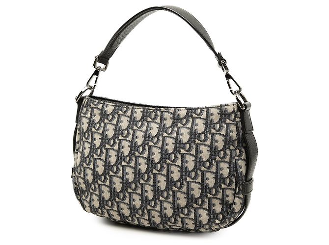 Borsa Saddle in tela Oblique Dior blu mini - vista 2