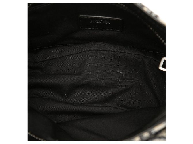 Borsa Saddle in tela Oblique Dior blu mini - vista 4