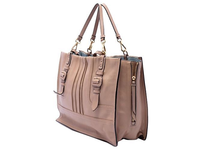 Borsa Etiquette in pelle di vitello marrone Prada - vista 2