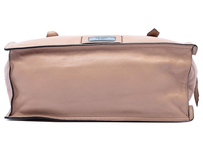 Borsa Etiquette in pelle di vitello marrone Prada - vista 3