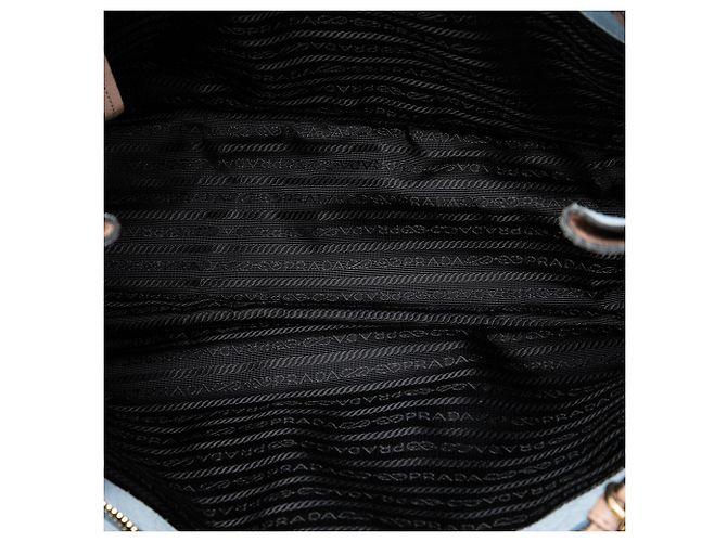 Borsa Etiquette in pelle di vitello marrone Prada - vista 4