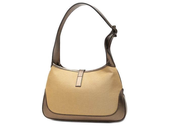 Borsa a tracolla Gucci Canvas Web Jackie marrone - vista 2