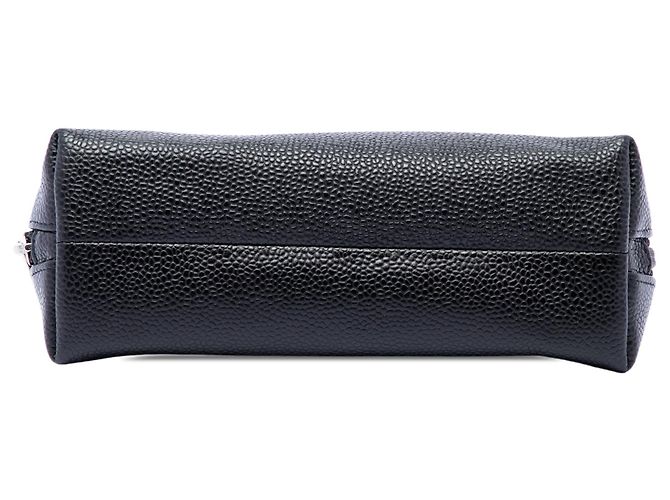Beauty case Chanel CC Caviar nero - vista 3