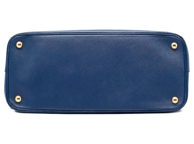 Tote Prada Large Saffiano Lux Galleria Double Zip Blu - vista 3