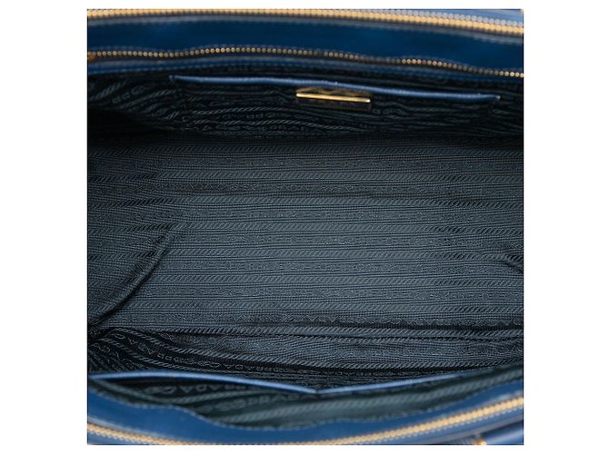 Tote Prada Large Saffiano Lux Galleria Double Zip Blu - vista 4