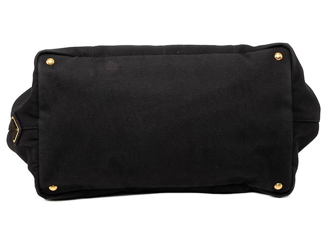 Borsa Tote e Borsa a tracolla Prada Large Canvas Canapa Logo nera Nero - vista 3