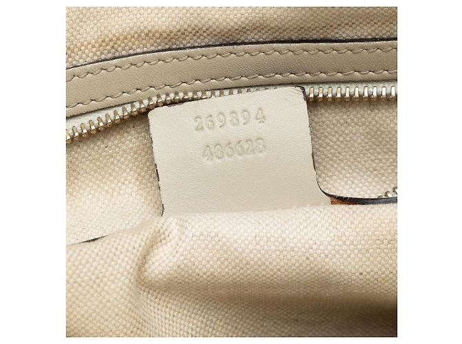 Beiger Gucci GG Canvas Web Mayfair Satchel - Ansicht 6