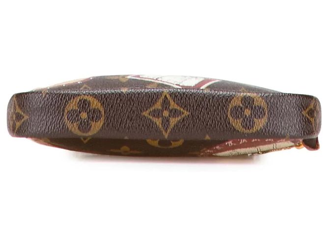 Borsa Louis Vuitton Monogram Patch Mini Pochette Accessoires marrone - vista 3