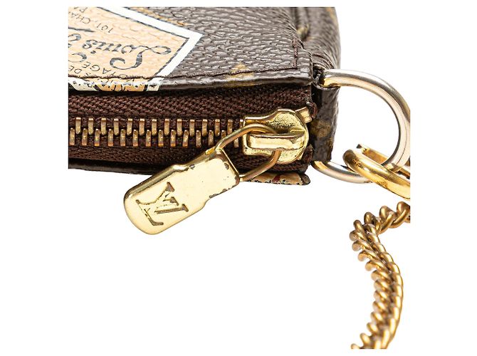Borsa Louis Vuitton Monogram Patch Mini Pochette Accessoires marrone - vista 8