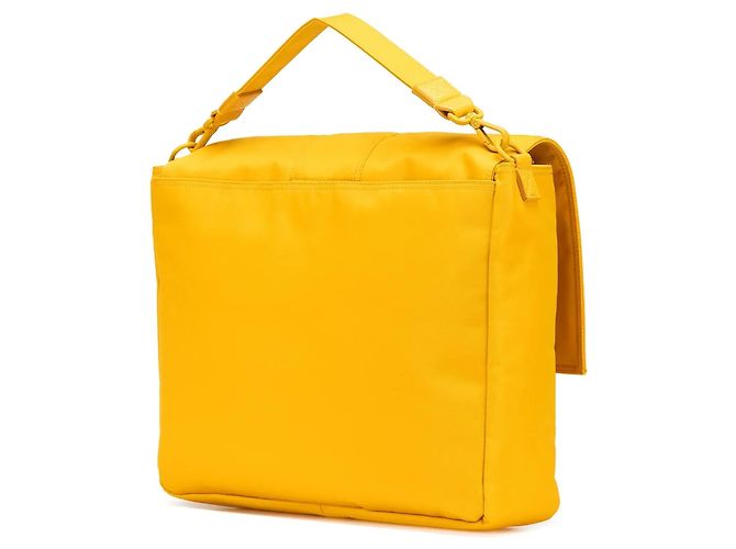 Borsa a tracolla Fendi Large Econyl Nylon Baguette Gialla Giallo - vista 2