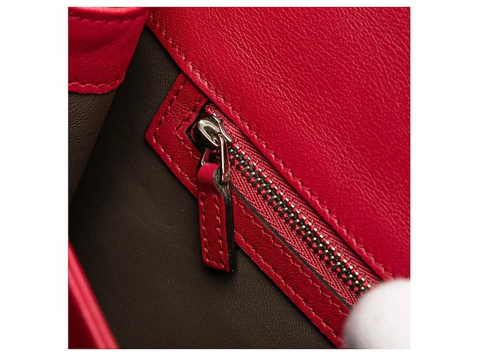 Borsa a tracolla Gucci Medium Patent Dollar Interlocking G rossa Rosso - vista 9